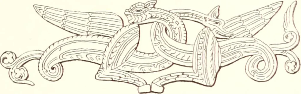 An illustration from Dinanderie: a history and description of mediaeval art work in copper, brass and bronze, 1910, leaf 55