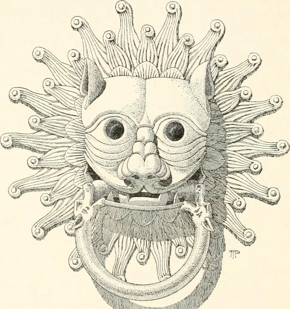An illustration from Dinanderie: a history and description of mediaeval art work in copper, brass and bronze, 1910, leaf 58