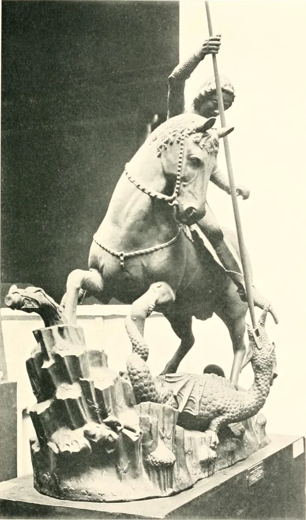 An illustration from Dinanderie: a history and description of mediaeval art work in copper, brass and bronze, 1910, leaf 89