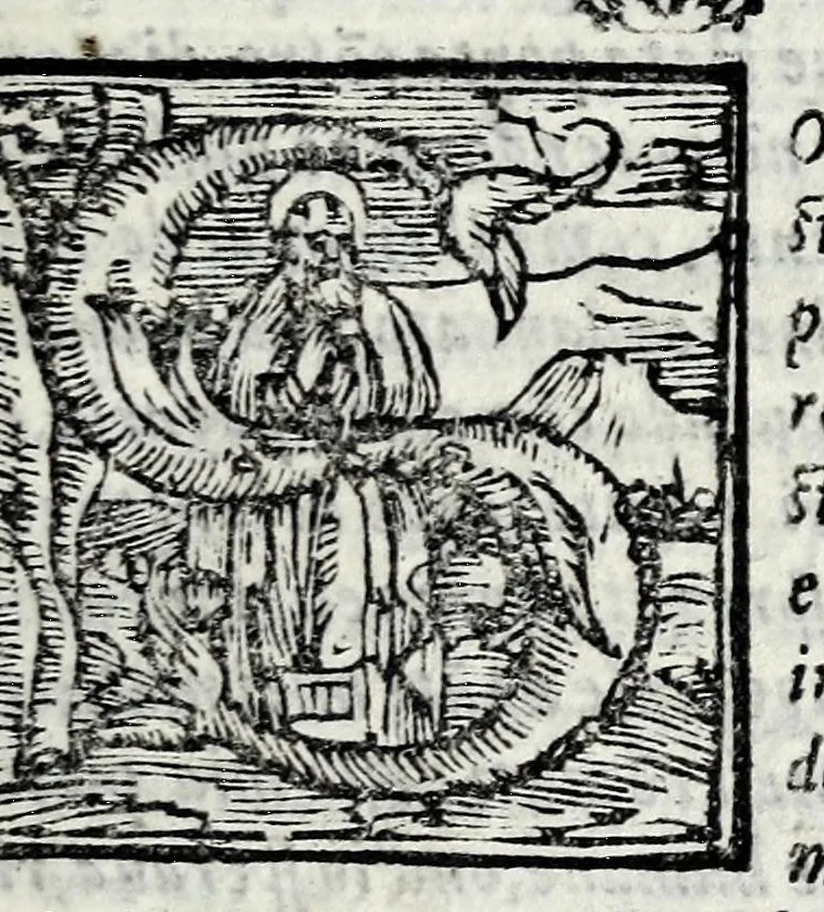 An illustration from Di Nicolao Granvcci di Lvcca l'eremita, la carcere, e'l diporto : opera nella quale si contengano nouelle & altre cose morali : con vn breve compendio de' fatti più notabili de' turchi sin' a tutto l'anno 1566 : la vita del Tambvrlano, di Scanderbeg, l'origine de' Cauallieri Hospitalari di Gierusalen, & la descrittione dell'isola di Malta .., 1569, leaf 15