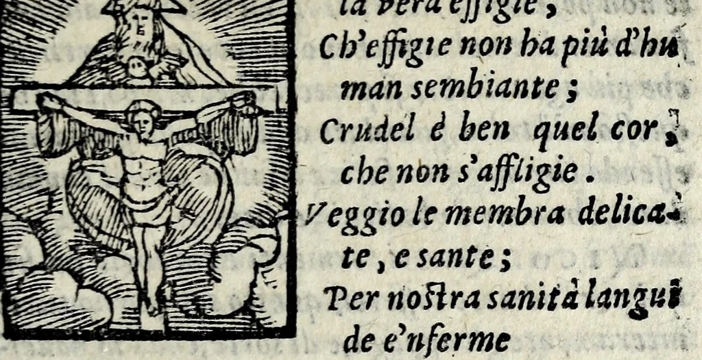 An illustration from Di Nicolao Granvcci di Lvcca l'eremita, la carcere, e'l diporto : opera nella quale si contengano nouelle & altre cose morali : con vn breve compendio de' fatti più notabili de' turchi sin' a tutto l'anno 1566 : la vita del Tambvrlano, di Scanderbeg, l'origine de' Cauallieri Hospitalari di Gierusalen, & la descrittione dell'isola di Malta .., 1569, leaf 91
