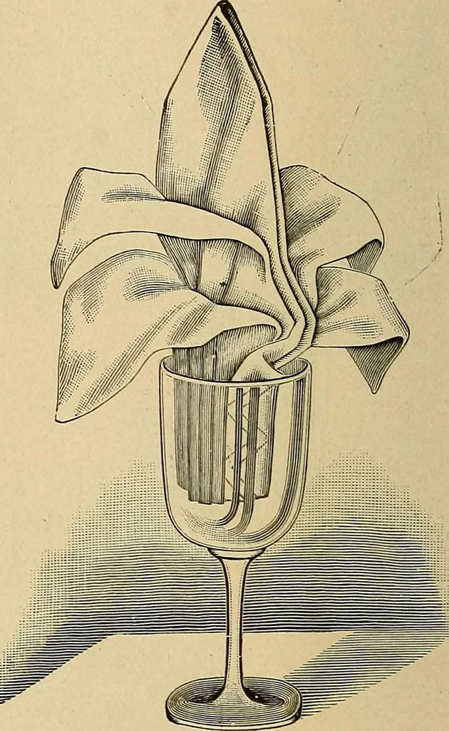 An illustration from The dining room and its appointments, 1896, leaf 116
