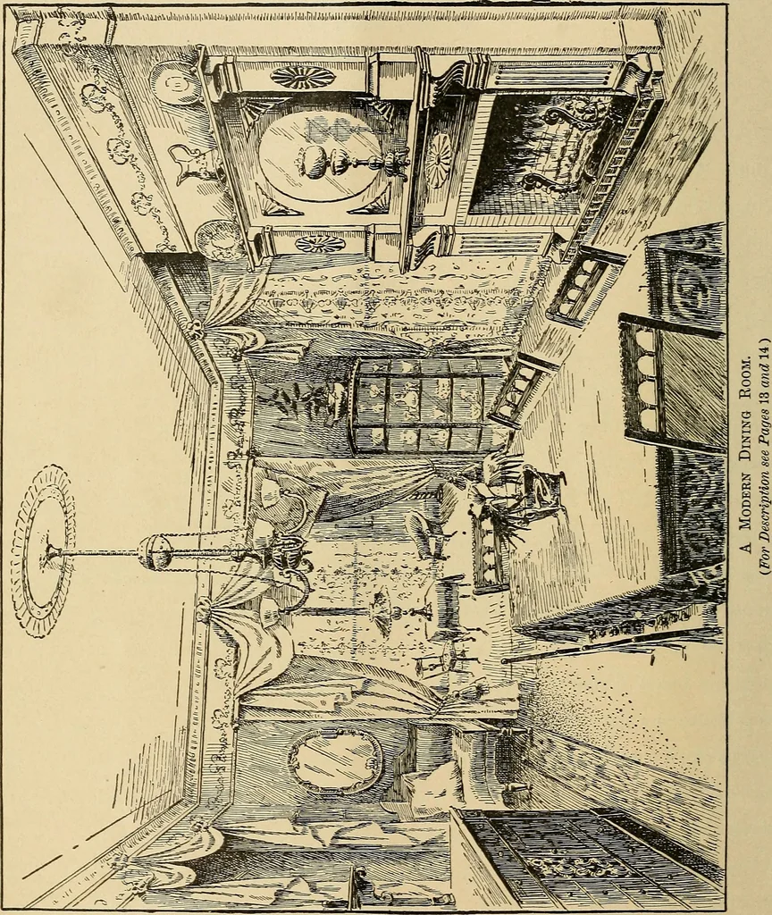 An illustration from The dining room and its appointments, 1896, leaf 12