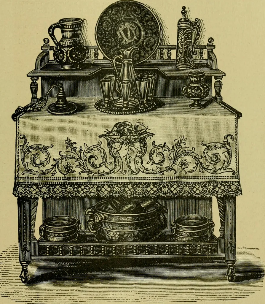 An illustration from The dining room and its appointments, 1896, leaf 21