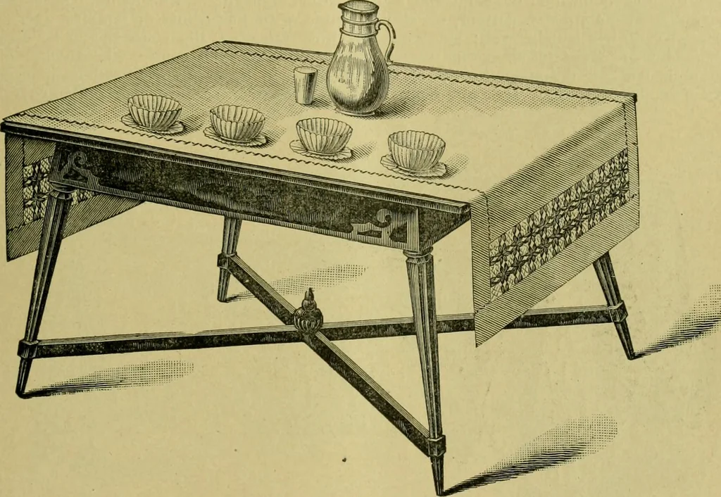 An illustration from The dining room and its appointments, 1896, leaf 23