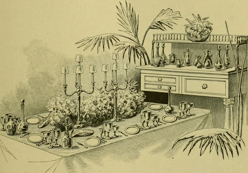 An illustration from The dining room and its appointments, 1896, leaf 27