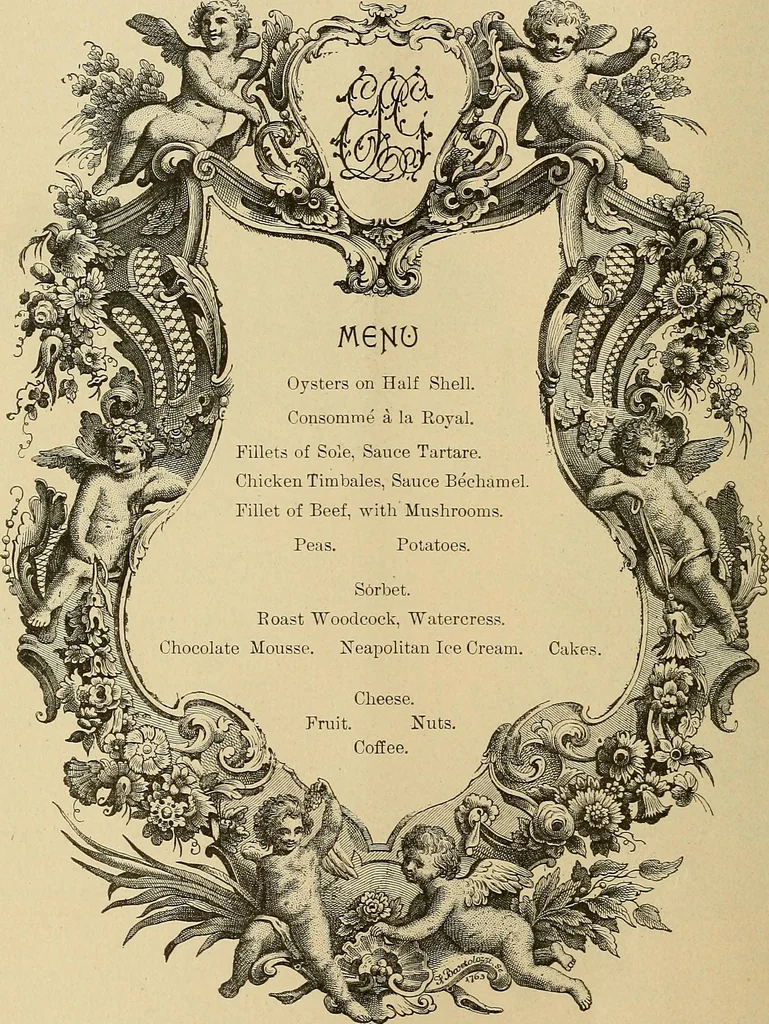 An illustration from The dining room and its appointments, 1896, leaf 32