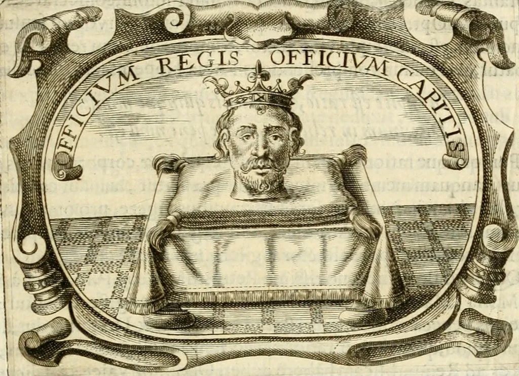 An illustration from D. Ioannis de Solorzano Pereira ... Emblemata centum, regio politica : ligneis laminis affabre caelata, vividisque et limitatis carminibus explicata, & singularibus commentarijs affatim illustrata : quibus, quicquid ad regum institutionem, et rectam reip. administrationem conducere & pertinere videtur, summo studio disseritur ... : cum quadruplici indice absolutissimo .., 1653, leaf 146