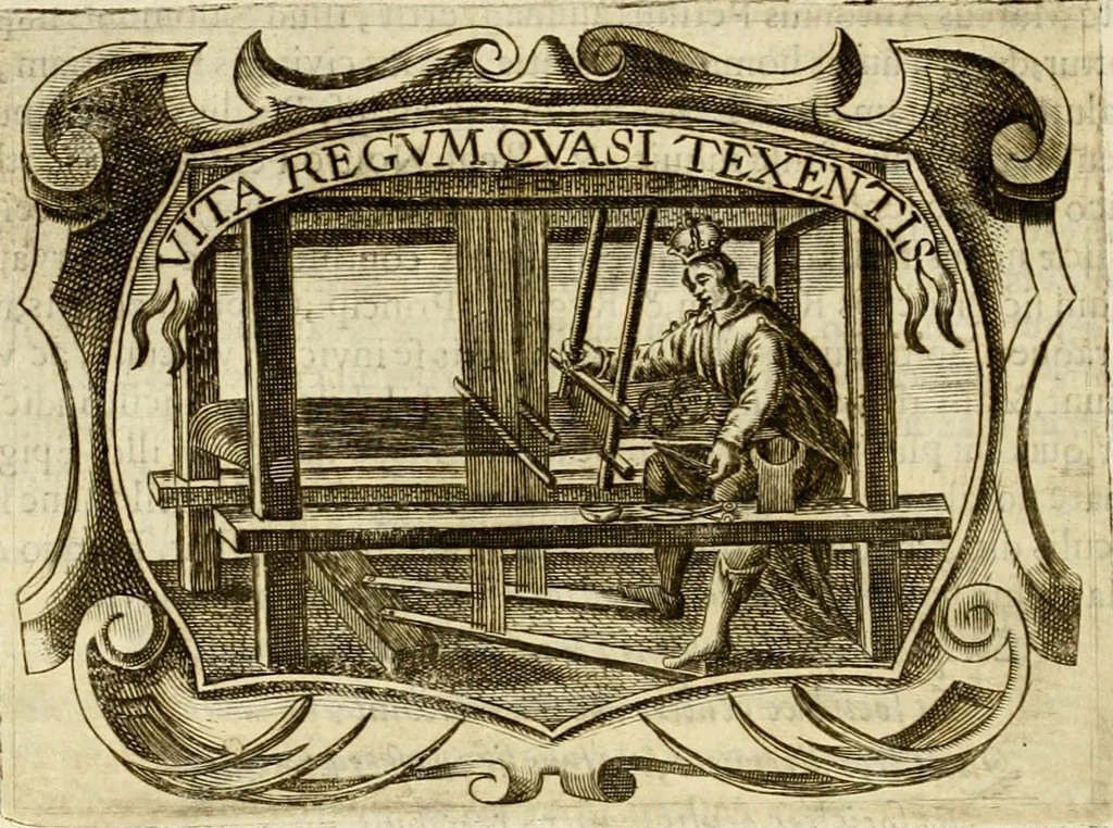 An illustration from D. Ioannis de Solorzano Pereira ... Emblemata centum, regio politica : ligneis laminis affabre caelata, vividisque et limitatis carminibus explicata, & singularibus commentarijs affatim illustrata : quibus, quicquid ad regum institutionem, et rectam reip. administrationem conducere & pertinere videtur, summo studio disseritur ... : cum quadruplici indice absolutissimo .., 1653, leaf 155