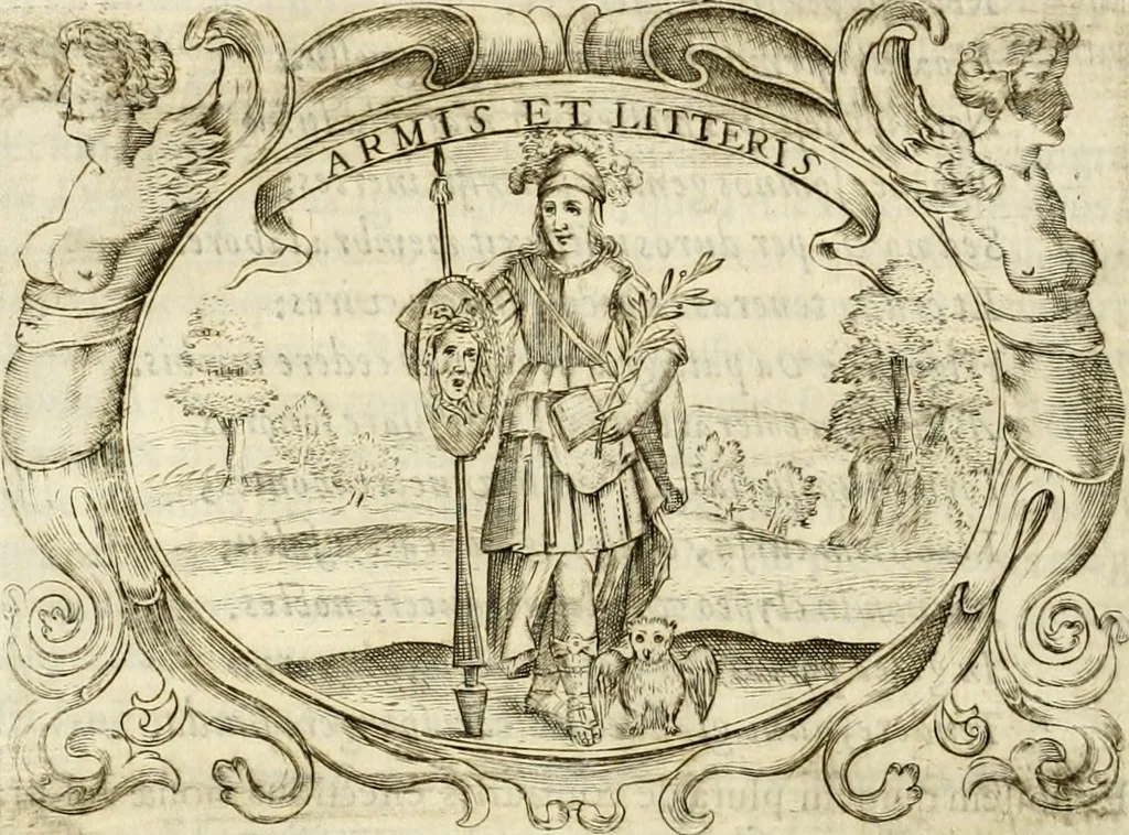 An illustration from D. Ioannis de Solorzano Pereira ... Emblemata centum, regio politica : ligneis laminis affabre caelata, vividisque et limitatis carminibus explicata, & singularibus commentarijs affatim illustrata : quibus, quicquid ad regum institutionem, et rectam reip. administrationem conducere & pertinere videtur, summo studio disseritur ... : cum quadruplici indice absolutissimo .., 1653, leaf 231