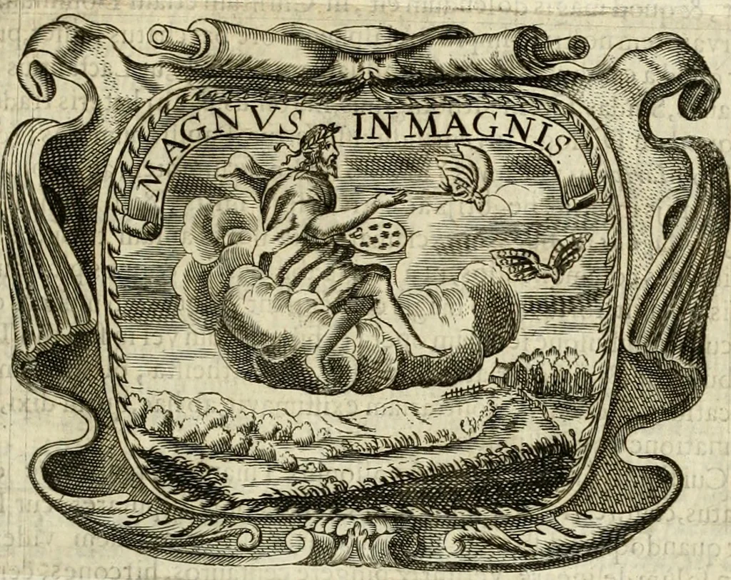 An illustration from D. Ioannis de Solorzano Pereira ... Emblemata centum, regio politica : ligneis laminis affabre caelata, vividisque et limitatis carminibus explicata, & singularibus commentarijs affatim illustrata : quibus, quicquid ad regum institutionem, et rectam reip. administrationem conducere & pertinere videtur, summo studio disseritur ... : cum quadruplici indice absolutissimo .., 1653, leaf 272