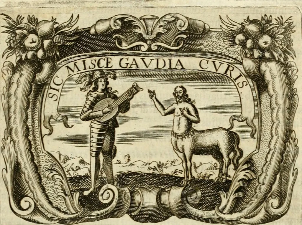 An illustration from D. Ioannis de Solorzano Pereira ... Emblemata centum, regio politica : ligneis laminis affabre caelata, vividisque et limitatis carminibus explicata, & singularibus commentarijs affatim illustrata : quibus, quicquid ad regum institutionem, et rectam reip. administrationem conducere & pertinere videtur, summo studio disseritur ... : cum quadruplici indice absolutissimo .., 1653, leaf 278