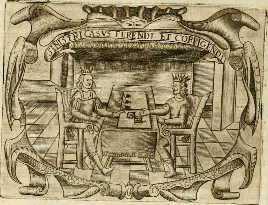 An illustration from D. Ioannis de Solorzano Pereira ... Emblemata centum, regio politica : ligneis laminis affabre caelata, vividisque et limitatis carminibus explicata, & singularibus commentarijs affatim illustrata : quibus, quicquid ad regum institutionem, et rectam reip. administrationem conducere & pertinere videtur, summo studio disseritur ... : cum quadruplici indice absolutissimo .., 1653, leaf 381