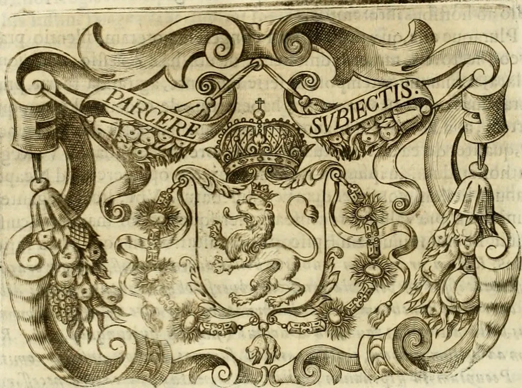 An illustration from D. Ioannis de Solorzano Pereira ... Emblemata centum, regio politica : ligneis laminis affabre caelata, vividisque et limitatis carminibus explicata, & singularibus commentarijs affatim illustrata : quibus, quicquid ad regum institutionem, et rectam reip. administrationem conducere & pertinere videtur, summo studio disseritur ... : cum quadruplici indice absolutissimo .., 1653, leaf 827