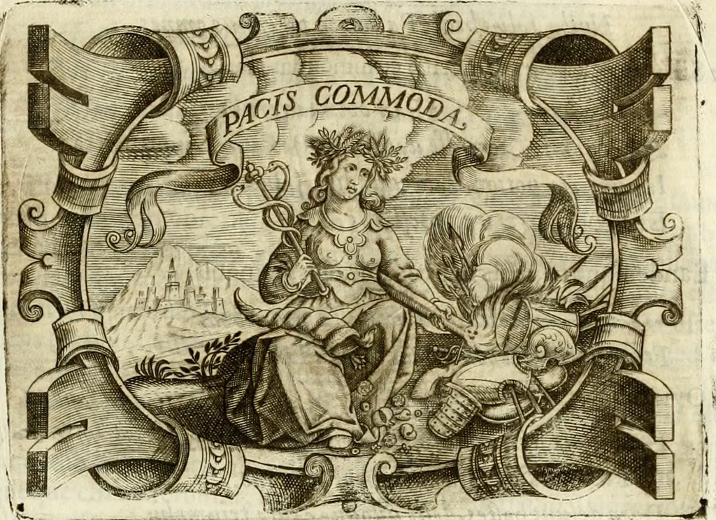 An illustration from D. Ioannis de Solorzano Pereira ... Emblemata centum, regio politica : ligneis laminis affabre caelata, vividisque et limitatis carminibus explicata, & singularibus commentarijs affatim illustrata : quibus, quicquid ad regum institutionem, et rectam reip. administrationem conducere & pertinere videtur, summo studio disseritur ... : cum quadruplici indice absolutissimo .., 1653, leaf 836
