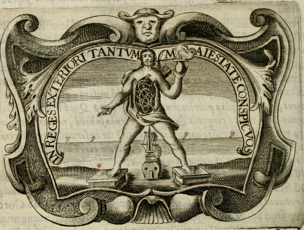An illustration from D. Ioannis de Solorzano Pereira ... Emblemata centum, regio politica : Aeneis laminis affabre caelata, vividisque, et limatis carminibus explicita, & singularibus commentariis affatim illutrata : quibus, quicquid ad regum institutionem, et rectam reip. administrationem conducere, & pertinere videtur, summo studio disseritur ... cùm quadruplici indice absolutissimo ..., 1653, leaf 163
