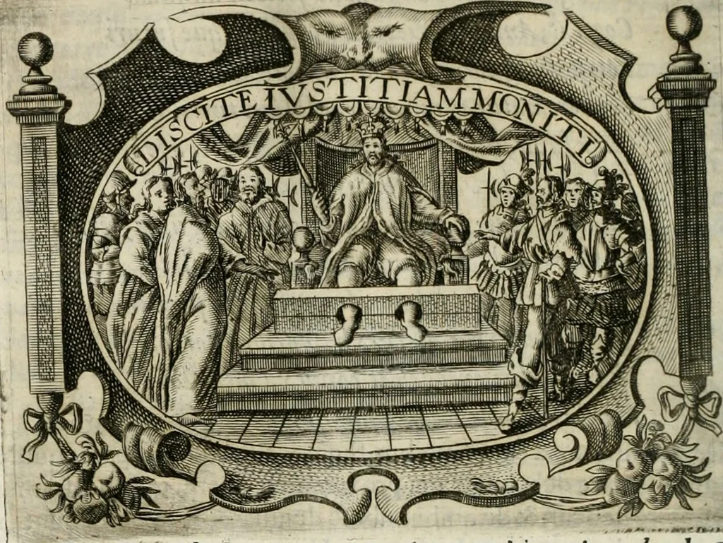 An illustration from D. Ioannis de Solorzano Pereira ... Emblemata centum, regio politica : Aeneis laminis affabre caelata, vividisque, et limatis carminibus explicita, & singularibus commentariis affatim illutrata : quibus, quicquid ad regum institutionem, et rectam reip. administrationem conducere, & pertinere videtur, summo studio disseritur ... cùm quadruplici indice absolutissimo ..., 1653, leaf 183