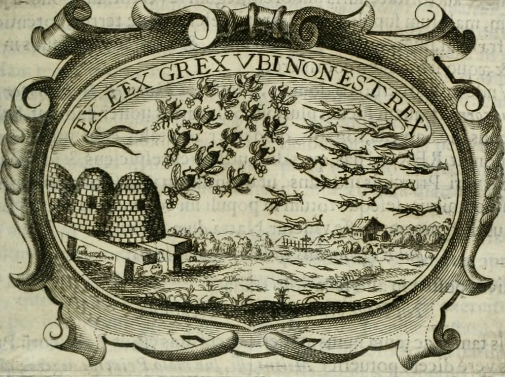 An illustration from D. Ioannis de Solorzano Pereira ... Emblemata centum, regio politica : Aeneis laminis affabre caelata, vividisque, et limatis carminibus explicita, & singularibus commentariis affatim illutrata : quibus, quicquid ad regum institutionem, et rectam reip. administrationem conducere, & pertinere videtur, summo studio disseritur ... cùm quadruplici indice absolutissimo ..., 1653, leaf 190