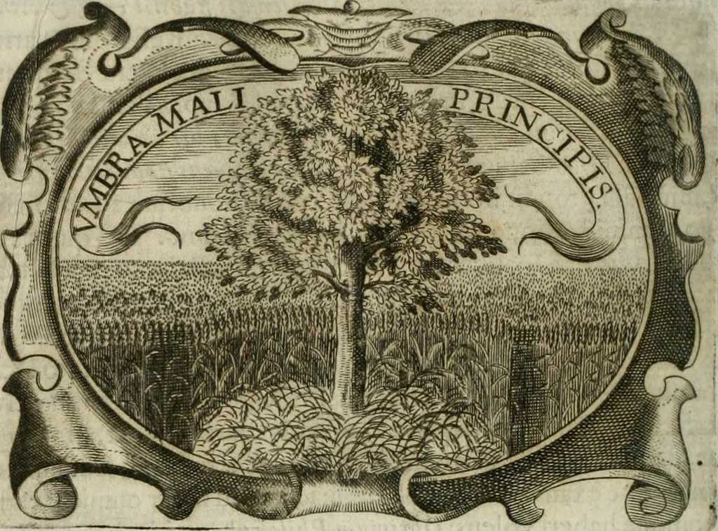 An illustration from D. Ioannis de Solorzano Pereira ... Emblemata centum, regio politica : Aeneis laminis affabre caelata, vividisque, et limatis carminibus explicita, & singularibus commentariis affatim illutrata : quibus, quicquid ad regum institutionem, et rectam reip. administrationem conducere, & pertinere videtur, summo studio disseritur ... cùm quadruplici indice absolutissimo ..., 1653, leaf 203