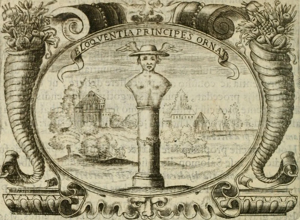An illustration from D. Ioannis de Solorzano Pereira ... Emblemata centum, regio politica : Aeneis laminis affabre caelata, vividisque, et limatis carminibus explicita, & singularibus commentariis affatim illutrata : quibus, quicquid ad regum institutionem, et rectam reip. administrationem conducere, & pertinere videtur, summo studio disseritur ... cùm quadruplici indice absolutissimo ..., 1653, leaf 243