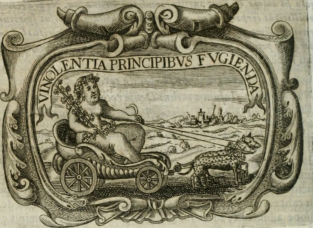 An illustration from D. Ioannis de Solorzano Pereira ... Emblemata centum, regio politica : Aeneis laminis affabre caelata, vividisque, et limatis carminibus explicita, & singularibus commentariis affatim illutrata : quibus, quicquid ad regum institutionem, et rectam reip. administrationem conducere, & pertinere videtur, summo studio disseritur ... cùm quadruplici indice absolutissimo ..., 1653, leaf 323