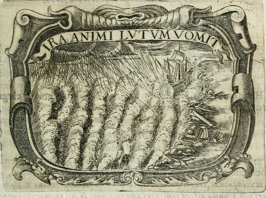 An illustration from D. Ioannis de Solorzano Pereira ... Emblemata centum, regio politica : Aeneis laminis affabre caelata, vividisque, et limatis carminibus explicita, & singularibus commentariis affatim illutrata : quibus, quicquid ad regum institutionem, et rectam reip. administrationem conducere, & pertinere videtur, summo studio disseritur ... cùm quadruplici indice absolutissimo ..., 1653, leaf 334