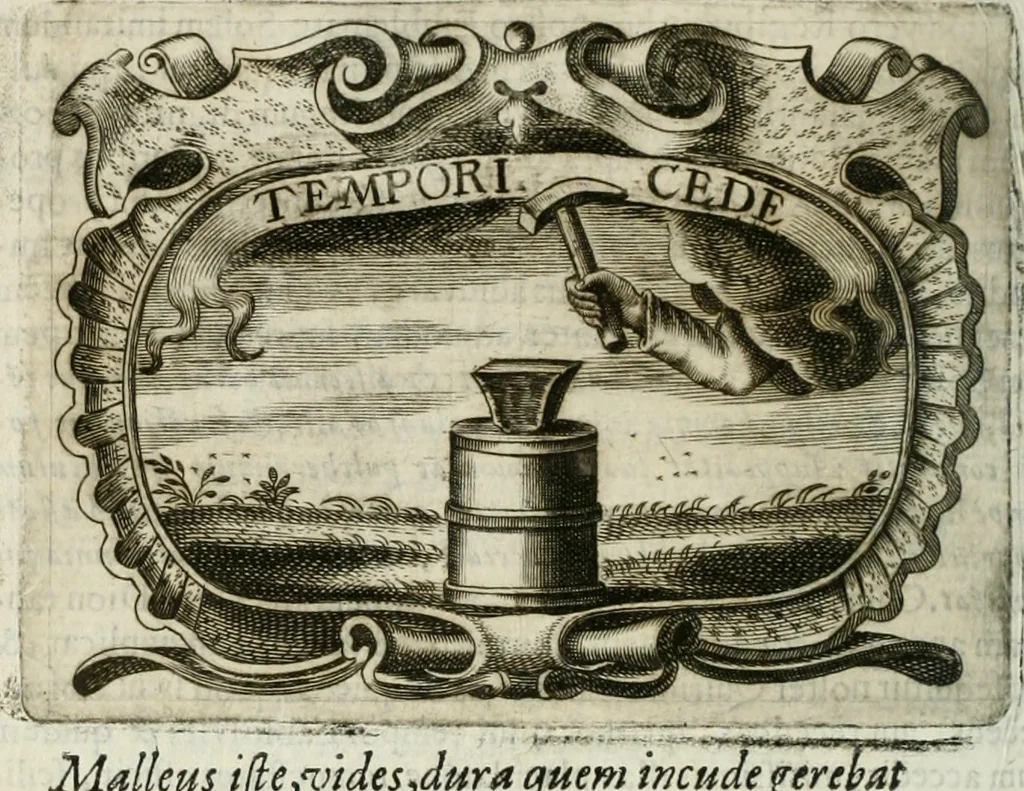 An illustration from D. Ioannis de Solorzano Pereira ... Emblemata centum, regio politica : Aeneis laminis affabre caelata, vividisque, et limatis carminibus explicita, & singularibus commentariis affatim illutrata : quibus, quicquid ad regum institutionem, et rectam reip. administrationem conducere, & pertinere videtur, summo studio disseritur ... cùm quadruplici indice absolutissimo ..., 1653, leaf 371