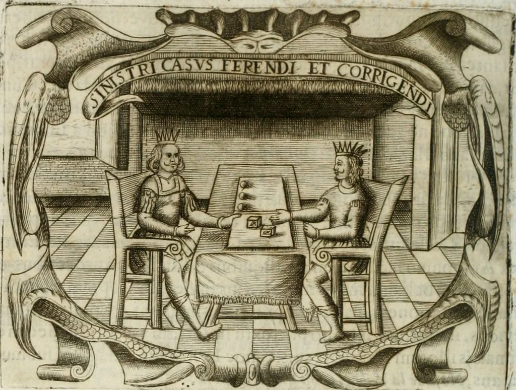 An illustration from D. Ioannis de Solorzano Pereira ... Emblemata centum, regio politica : Aeneis laminis affabre caelata, vividisque, et limatis carminibus explicita, & singularibus commentariis affatim illutrata : quibus, quicquid ad regum institutionem, et rectam reip. administrationem conducere, & pertinere videtur, summo studio disseritur ... cùm quadruplici indice absolutissimo ..., 1653, leaf 379