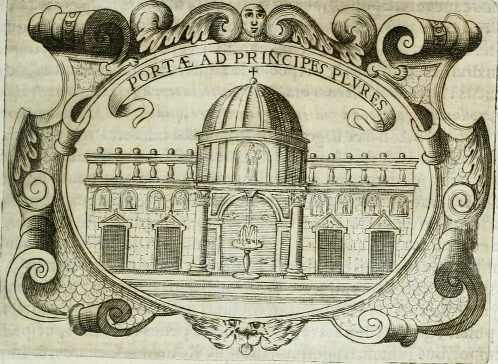 An illustration from D. Ioannis de Solorzano Pereira ... Emblemata centum, regio politica : Aeneis laminis affabre caelata, vividisque, et limatis carminibus explicita, & singularibus commentariis affatim illutrata : quibus, quicquid ad regum institutionem, et rectam reip. administrationem conducere, & pertinere videtur, summo studio disseritur ... cùm quadruplici indice absolutissimo ..., 1653, leaf 498