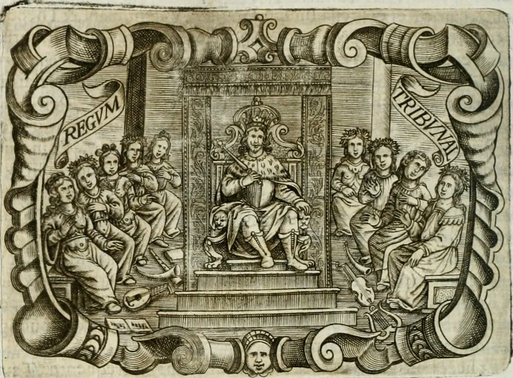 An illustration from D. Ioannis de Solorzano Pereira ... Emblemata centum, regio politica : Aeneis laminis affabre caelata, vividisque, et limatis carminibus explicita, & singularibus commentariis affatim illutrata : quibus, quicquid ad regum institutionem, et rectam reip. administrationem conducere, & pertinere videtur, summo studio disseritur ... cùm quadruplici indice absolutissimo ..., 1653, leaf 559