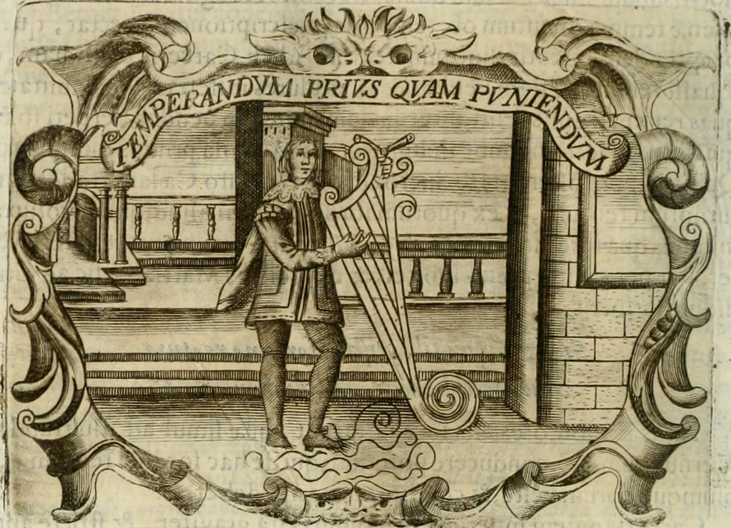 An illustration from D. Ioannis de Solorzano Pereira ... Emblemata centum, regio politica : Aeneis laminis affabre caelata, vividisque, et limatis carminibus explicita, & singularibus commentariis affatim illutrata : quibus, quicquid ad regum institutionem, et rectam reip. administrationem conducere, & pertinere videtur, summo studio disseritur ... cùm quadruplici indice absolutissimo ..., 1653, leaf 633