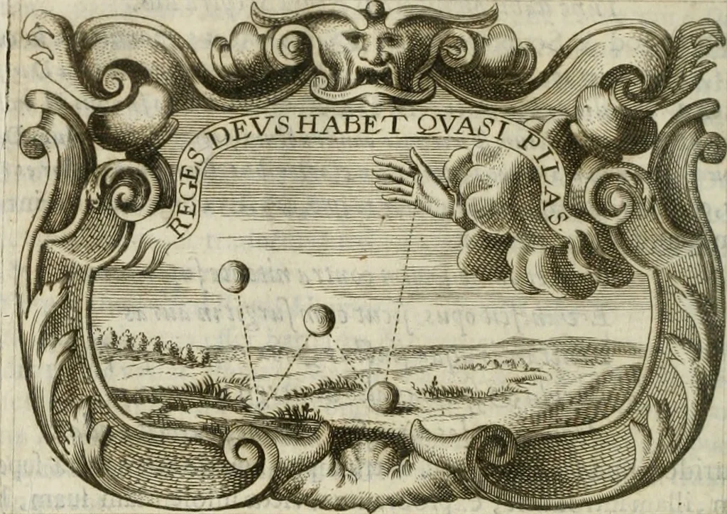 An illustration from D. Ioannis de Solorzano Pereira ... Emblemata centum, regio politica : Aeneis laminis affabre caelata, vividisque, et limatis carminibus explicita, & singularibus commentariis affatim illutrata : quibus, quicquid ad regum institutionem, et rectam reip. administrationem conducere, & pertinere videtur, summo studio disseritur ... cùm quadruplici indice absolutissimo ..., 1653, leaf 65