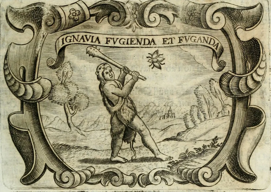 An illustration from D. Ioannis de Solorzano Pereira ... Emblemata centum, regio politica : Aeneis laminis affabre caelata, vividisque, et limatis carminibus explicita, & singularibus commentariis affatim illutrata : quibus, quicquid ad regum institutionem, et rectam reip. administrationem conducere, & pertinere videtur, summo studio disseritur ... cùm quadruplici indice absolutissimo ..., 1653, leaf 682