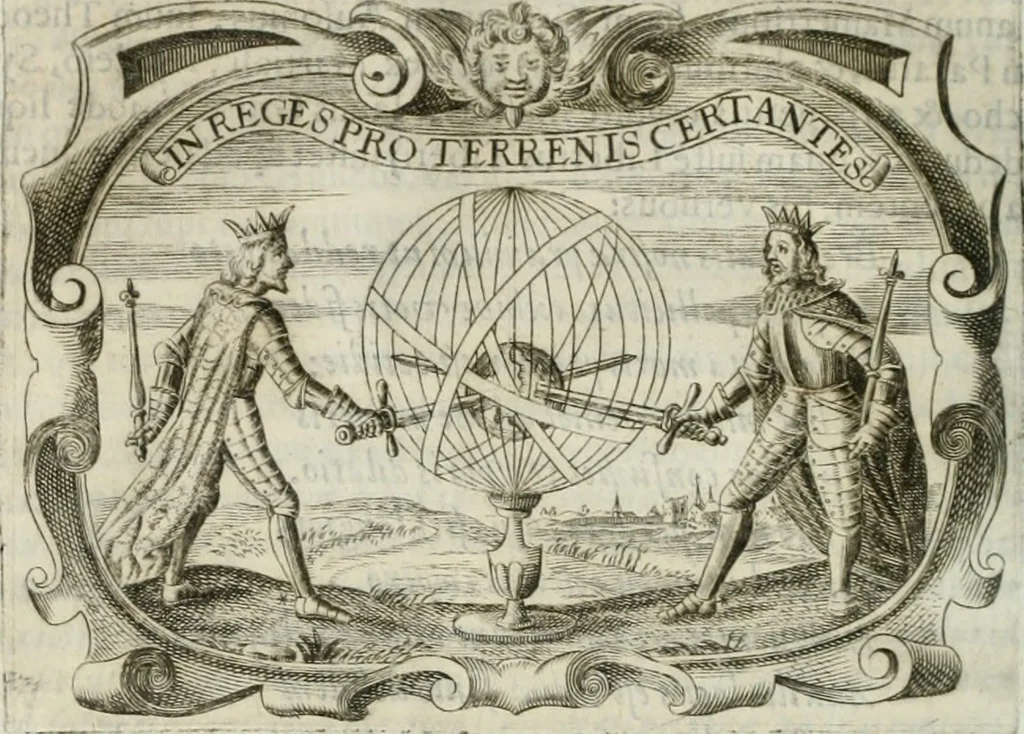 An illustration from D. Ioannis de Solorzano Pereira ... Emblemata centum, regio politica : Aeneis laminis affabre caelata, vividisque, et limatis carminibus explicita, & singularibus commentariis affatim illutrata : quibus, quicquid ad regum institutionem, et rectam reip. administrationem conducere, & pertinere videtur, summo studio disseritur ... cùm quadruplici indice absolutissimo ..., 1653, leaf 775