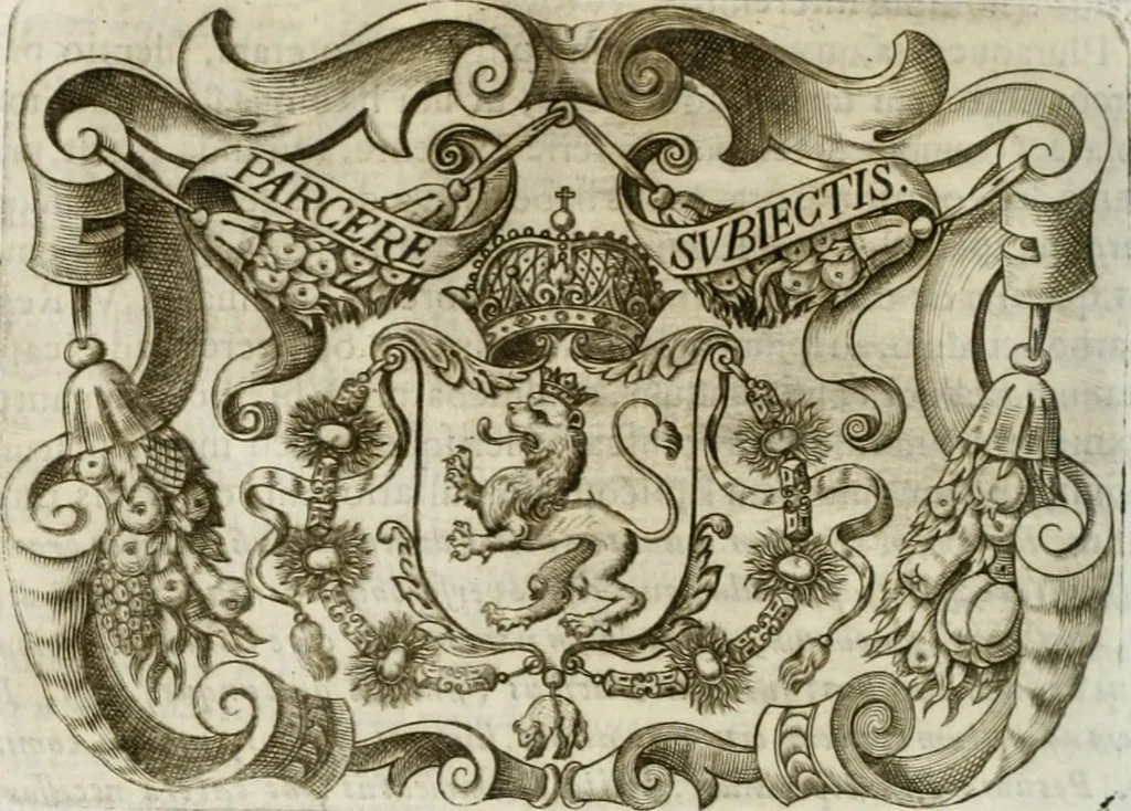 An illustration from D. Ioannis de Solorzano Pereira ... Emblemata centum, regio politica : Aeneis laminis affabre caelata, vividisque, et limatis carminibus explicita, & singularibus commentariis affatim illutrata : quibus, quicquid ad regum institutionem, et rectam reip. administrationem conducere, & pertinere videtur, summo studio disseritur ... cùm quadruplici indice absolutissimo ..., 1653, leaf 829