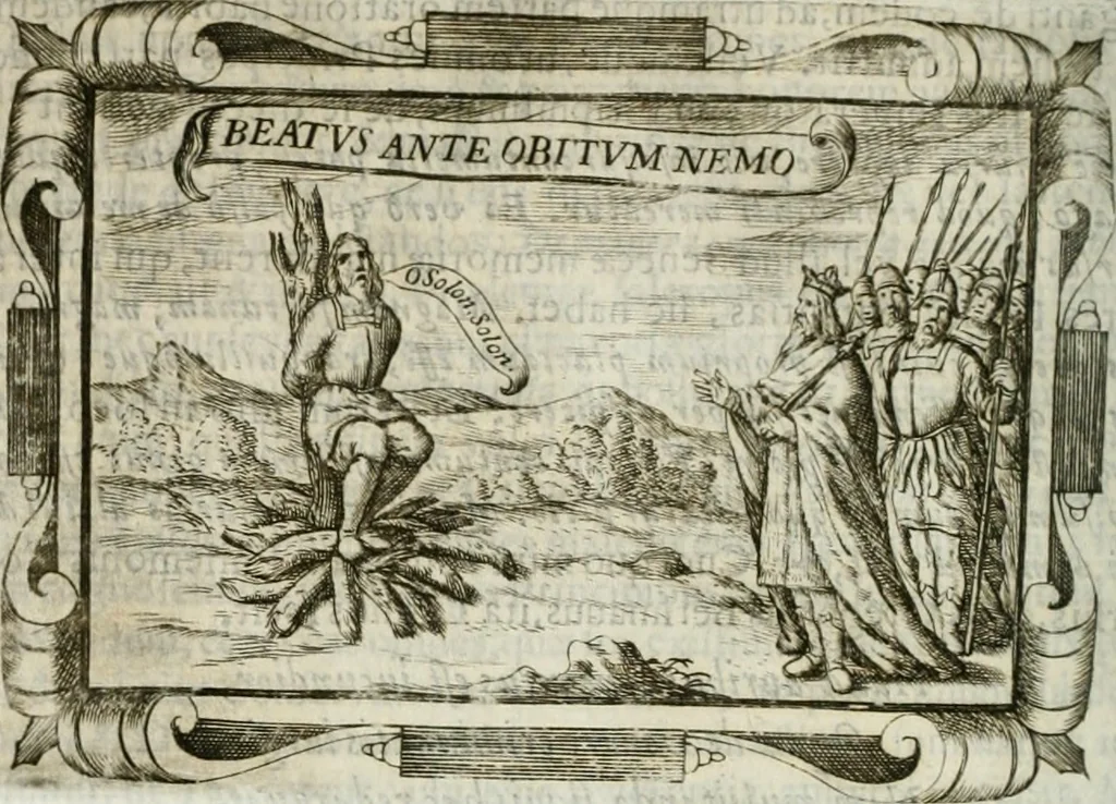 An illustration from D. Ioannis de Solorzano Pereira ... Emblemata centum, regio politica : Aeneis laminis affabre caelata, vividisque, et limatis carminibus explicita, & singularibus commentariis affatim illutrata : quibus, quicquid ad regum institutionem, et rectam reip. administrationem conducere, & pertinere videtur, summo studio disseritur ... cùm quadruplici indice absolutissimo ..., 1653, leaf 873
