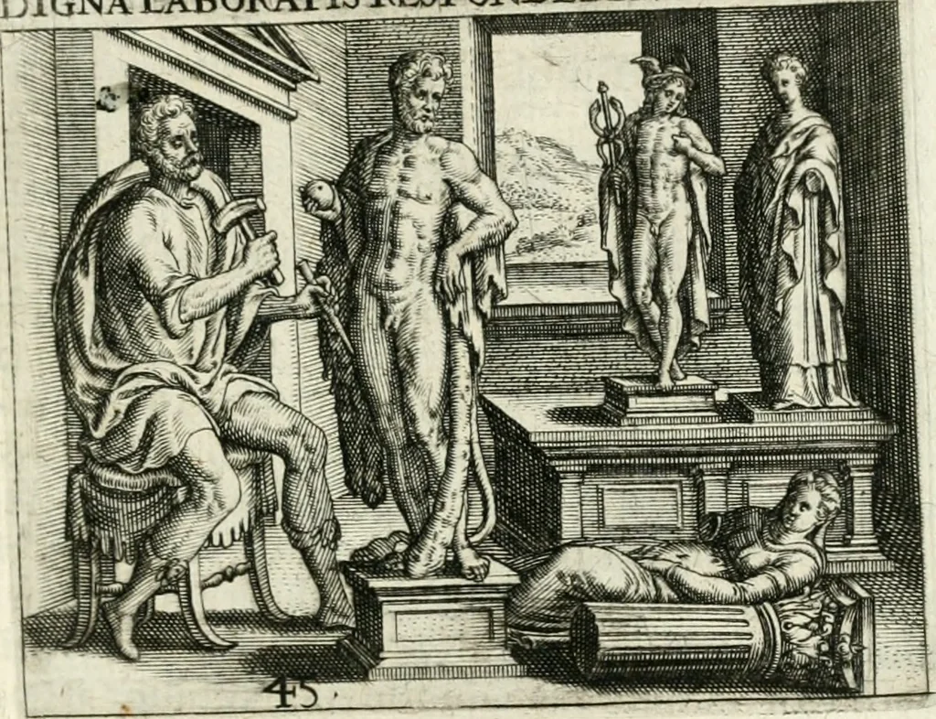 An illustration from Dionysii Lebei-Batillii regii mediomatricv praesidis Emblemata, 1596, leaf 102
