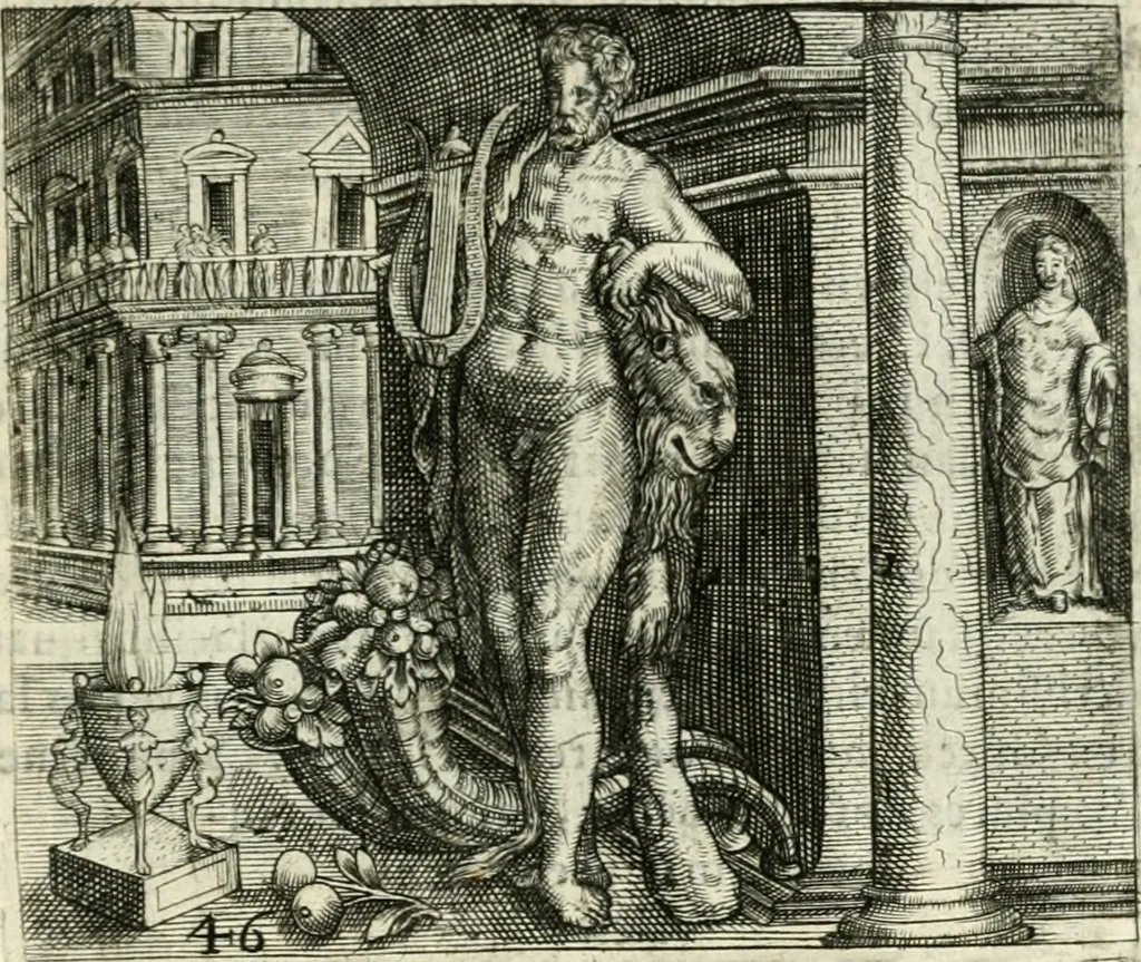 An illustration from Dionysii Lebei-Batillii regii mediomatricv praesidis Emblemata, 1596, leaf 104