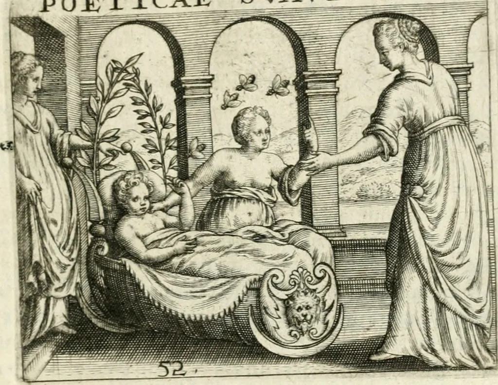 An illustration from Dionysii Lebei-Batillii regii mediomatricv praesidis Emblemata, 1596, leaf 116