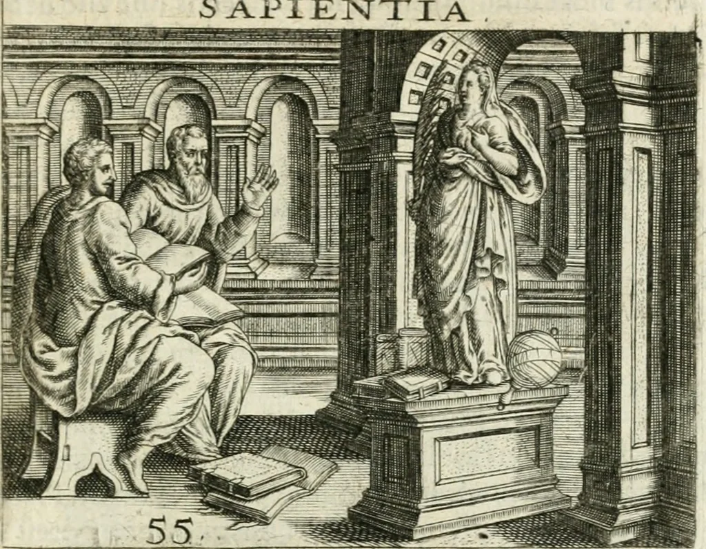 An illustration from Dionysii Lebei-Batillii regii mediomatricv praesidis Emblemata, 1596, leaf 122