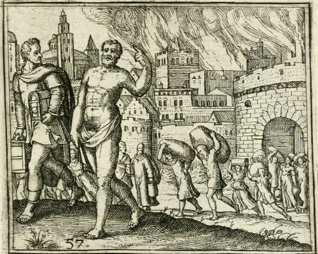 An illustration from Dionysii Lebei-Batillii regii mediomatricv praesidis Emblemata, 1596, leaf 126