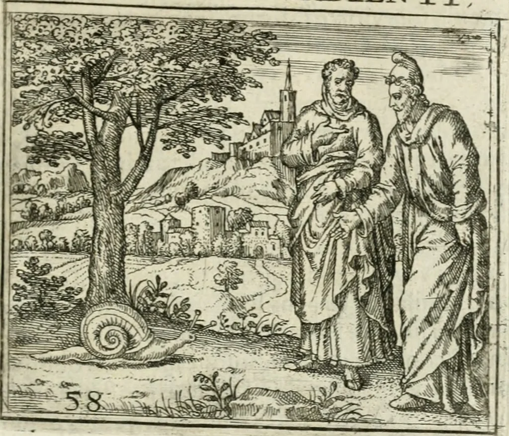 An illustration from Dionysii Lebei-Batillii regii mediomatricv praesidis Emblemata, 1596, leaf 128