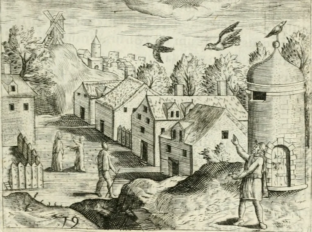 An illustration from Dionysii Lebei-Batillii regii mediomatricv praesidis Emblemata, 1596, leaf 50
