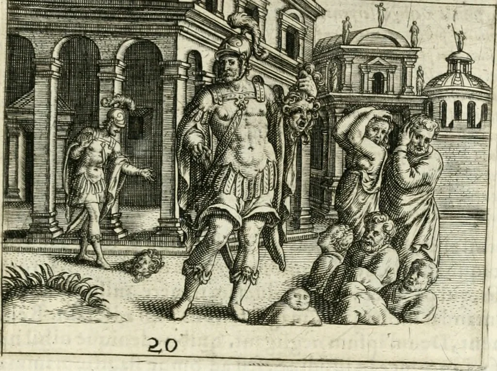 An illustration from Dionysii Lebei-Batillii regii mediomatricv praesidis Emblemata, 1596, leaf 52