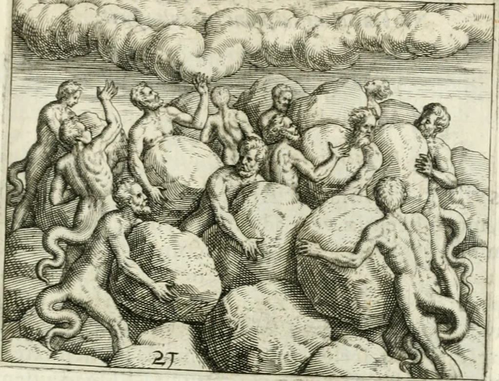 An illustration from Dionysii Lebei-Batillii regii mediomatricv praesidis Emblemata, 1596, leaf 54
