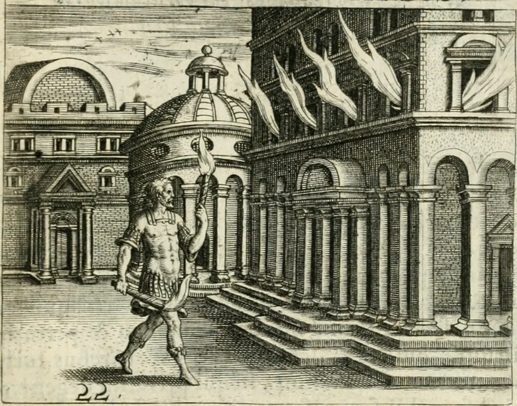 An illustration from Dionysii Lebei-Batillii regii mediomatricv praesidis Emblemata, 1596, leaf 56