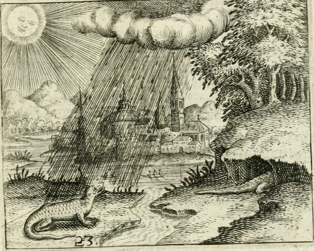 An illustration from Dionysii Lebei-Batillii regii mediomatricv praesidis Emblemata, 1596, leaf 58