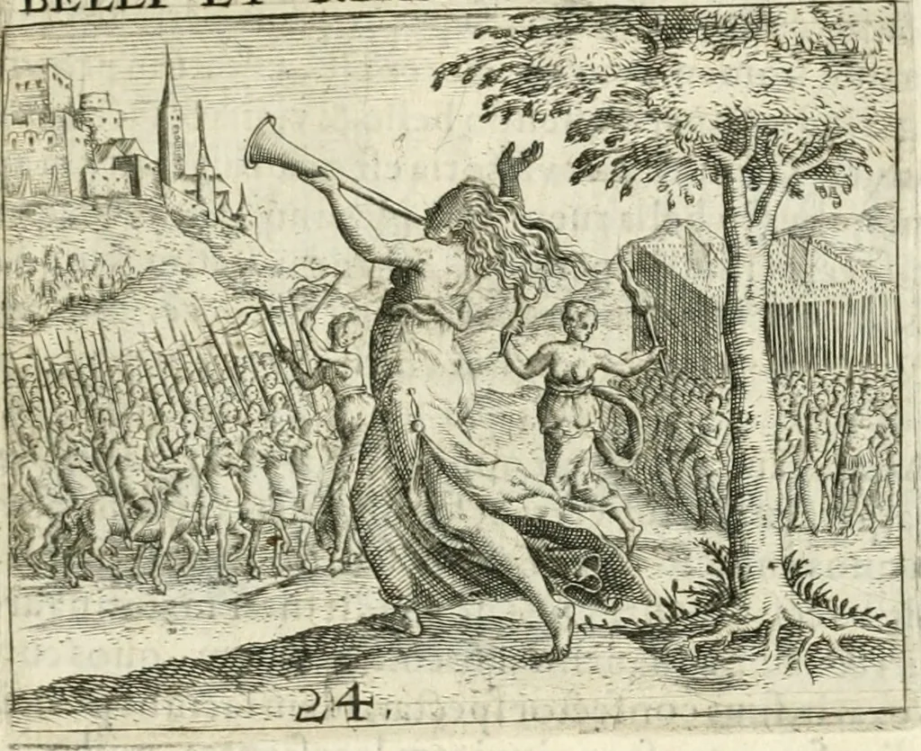 An illustration from Dionysii Lebei-Batillii regii mediomatricv praesidis Emblemata, 1596, leaf 60