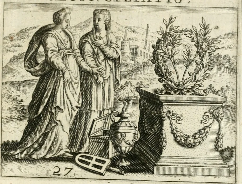 An illustration from Dionysii Lebei-Batillii regii mediomatricv praesidis Emblemata, 1596, leaf 66