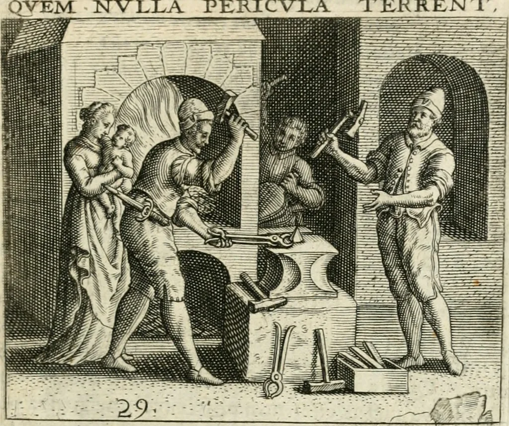 An illustration from Dionysii Lebei-Batillii regii mediomatricv praesidis Emblemata, 1596, leaf 70